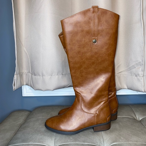 X/Appeal Leather Brown Zip Up Boots | Women’s Size US 8 - Picture 3 of 16
